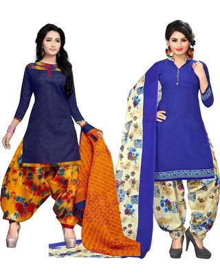 Cotton Printed Combo Salwar With Dupatta (Set Of 2) 1