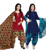 Cotton Printed Combo Salwar With Dupatta (Set Of 2)