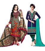 Cotton Printed Combo Salwar With Dupatta (Set Of 2)