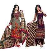 Cotton Printed Combo Salwar With Dupatta (Set Of 2)