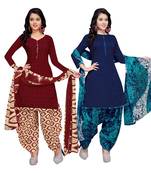Cotton Printed Combo Salwar With Dupatta (Set Of 2)
