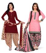 Cotton printed combo salwar with dupatta (set of 2)