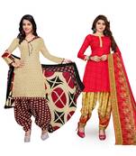 Cotton Printed Combo Salwar With Dupatta (Set Of 2)