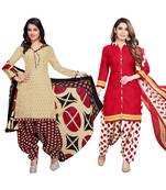 Cotton Printed Combo Salwar With Dupatta (Set Of 2)