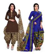 Cotton Printed Combo Salwar With Dupatta (Set Of 2)