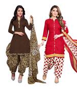 Cotton Printed Combo Salwar With Dupatta (Set Of 2)