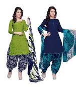 Cotton Printed Combo Salwar With Dupatta (Set Of 2)