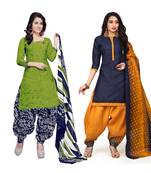 Cotton Printed Combo Salwar With Dupatta (Set Of 2)