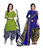 Cotton Printed Combo Salwar With Dupatta (Set Of 2)