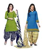 Cotton Printed Combo Salwar With Dupatta (Set Of 2)