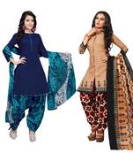 Cotton printed combo salwar with dupatta (set of 2)