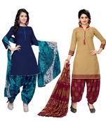 Cotton Printed Combo Salwar With Dupatta (Set Of 2)
