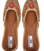 Rust solid ethnic women footwear