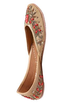 Rust solid ethnic women footwear 2