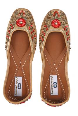 Rust solid ethnic women footwear 4