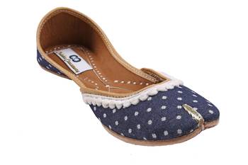blue solid ethnic women footwear 2