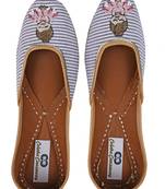 white solid ethnic women footwear