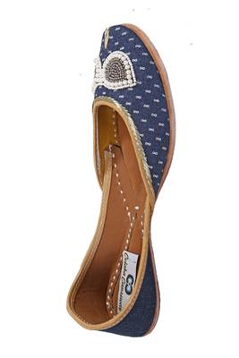 blue solid ethnic women footwear 2