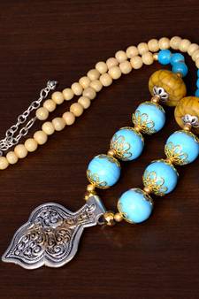 Designer Necklace with German Silver Pendant and Mix Ornaments and Beads PPBJ212