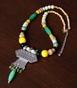 Designer Necklace with German Silver Pendant and Mix Ornaments and Beads PPBJ225