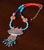 Designer Necklace with German Silver Pendant and Mix Ornaments and Beads PPBJ228