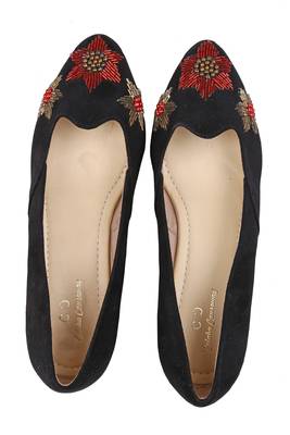 BLACK solid party women footwear 1