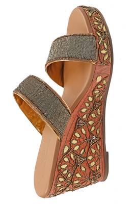 PEACH solid ethnic women footwear 3