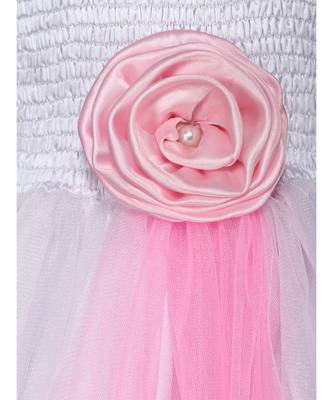 White Plain Net Kids Girl Gowns 2