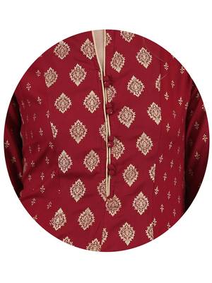 Maroon printed cotton kurti 5