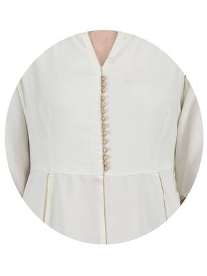Off-white printed cotton kurti 5