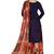 Blue Printed Rayon Readymade Salwar With Dupatta