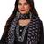 Black Printed Cotton Readymade Salwar With Dupatta