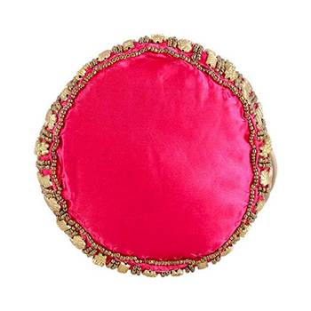 Designer Potli Bag with Beadwork For Women Magenta 4