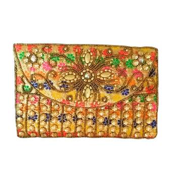 Rajasthani Style Hand Embroidered Bridal Clutch for Women Multicolor 1
