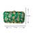 Hand Crafted Embroidered Party Wear Bridal Box Clutch for Women Green