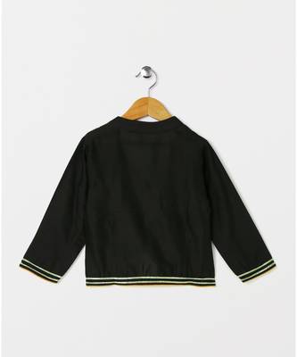 black plain cotton kids lehenga choli 3