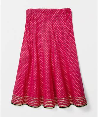 black plain cotton kids lehenga choli 5