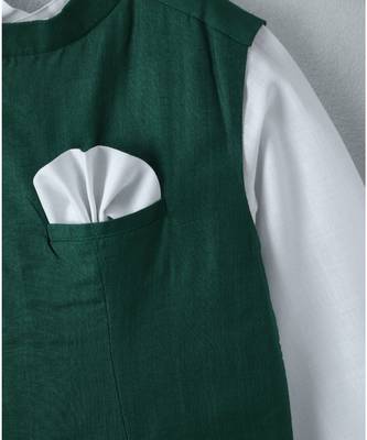 white plain linen boys kurta pyjama 1