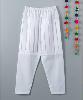 white plain linen boys kurta pyjama 3