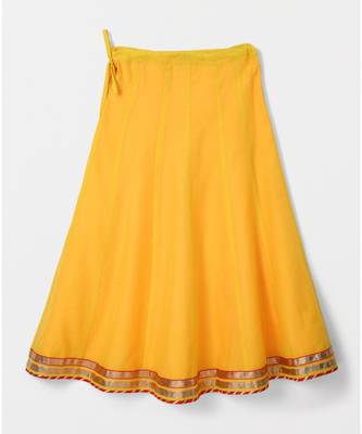 red woven brocade kids lehenga choli 5