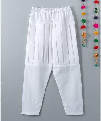 white plain linen boys kurta pyjama 5