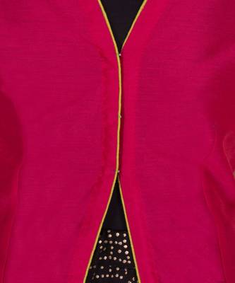 pink plain cotton kids lehenga choli 2