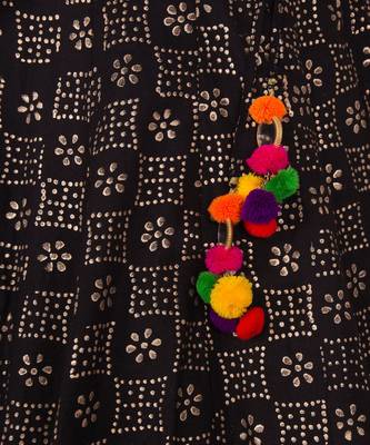 pink plain cotton kids lehenga choli 3