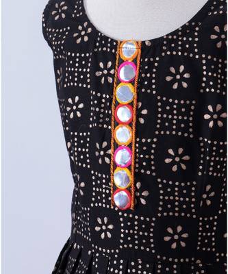 black printed cotton kids tops 5