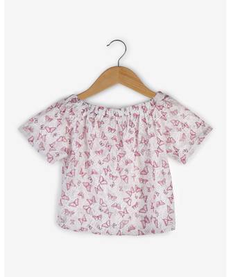 white plain net kids tops 3