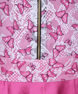 pink plain net kids frocks 5