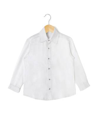 white plain cotton poly boys kurta 4