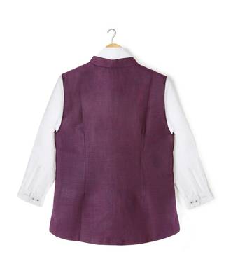 white plain cotton poly boys kurta 5