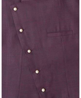 purple plain linen boys nehru jacket 3