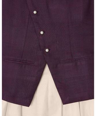 purple plain cotton silk boys dhoti kurta 3